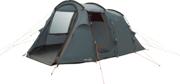 Easy Camp Hamra 4 Blue tunneltelt i blå farge satt opp på campingplass med to innganger